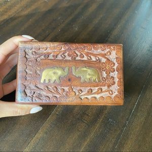 Hand Carved Wooden Box
